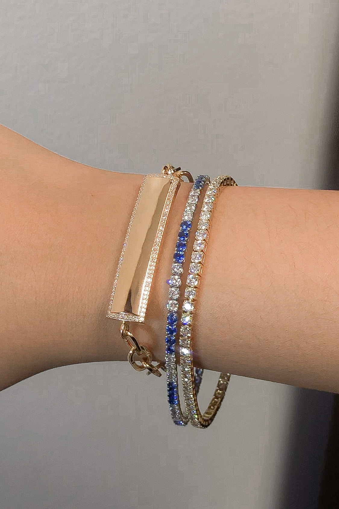Blue Sapphire and Diamond Tennis Bracelet – Hamra Jewelers